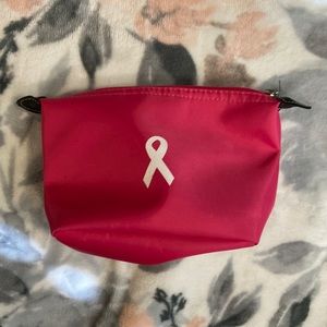 Breast cancer zipper pouch
